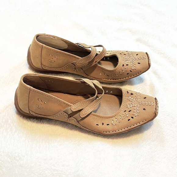Hush Puppies Wave Reflex Tan Suede Leather Slip On Comfort Flats Women’s Size 7 - Picture 3 of 8